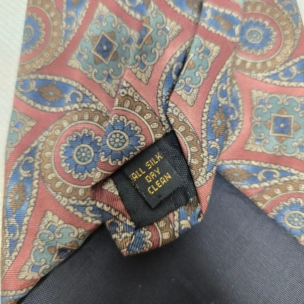 BILL BLASS Multicolor Paisley Silk Tie Classic Width